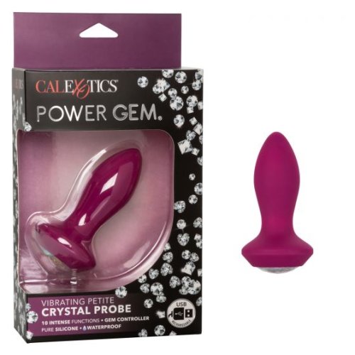 POWER GEM VIBRATING PETITE CRYSTAL PROBE- PURPLE