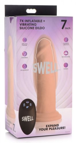 SWELL 7X INFLATABLE VIBRATING 7IN DILDO W/ REMOTE