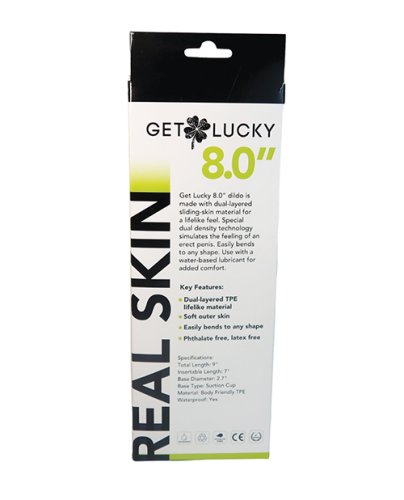 Get Lucky 8.0\" Real Skin Series - Flesh