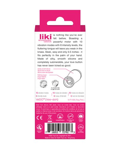 VeDO Liki Rechargeable Flicker Vibe - Foxy Pink