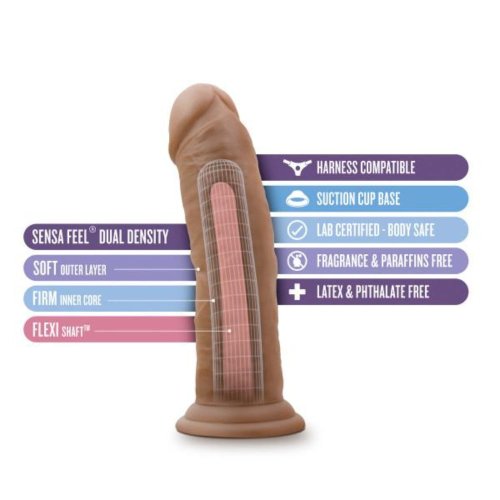 Au Naturel - 8\" Dildo/Suction Cup -Mocha