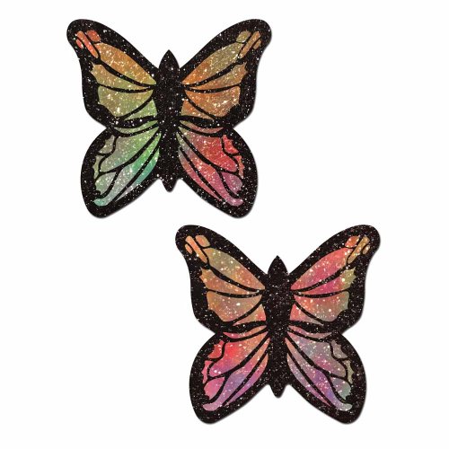 Monarch Butterfly Pastie Glitter Rainbow