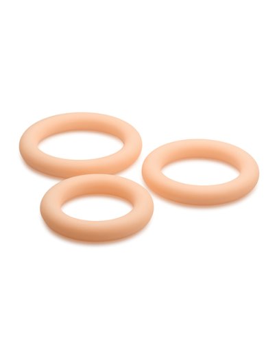 Curve Toys Jock Silicone Cock Ring Set of 3 - Light