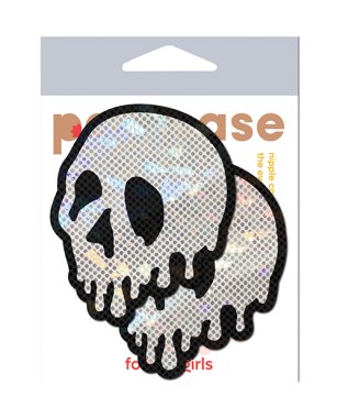 Pastease Shattered Glass Drip Skull - White/Black O/S
