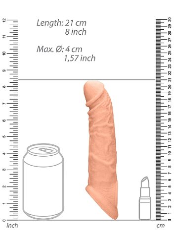 REALROCK PENIS SLEEVE 8IN FLESH