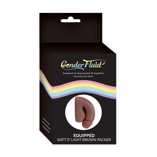 Gender Fluid Soft Packer 5\" Light Brown