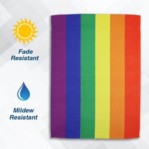 Rainbow Pride 12\" x 18\" Garden Flag *