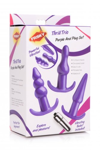 FRISKY THRILL TRIO ANAL PLUG SET PURPLE