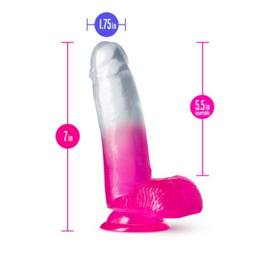 B Yours Sugar Magnolia 7\" Dildo Fuchsia