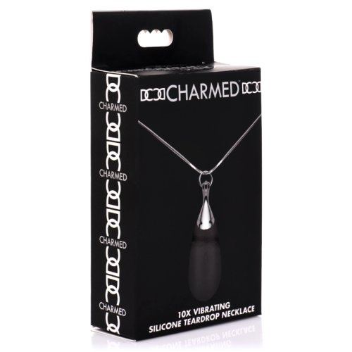 10X Vibrating Silicone TeardropNecklace