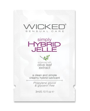 Wicked Sensual Care Simply Hybrid Jelle Lubricant - .1 oz