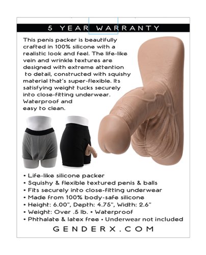 Gender X 4\" Silicone Packer - Tan