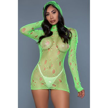 Hooked on You Minidress - Neon Green