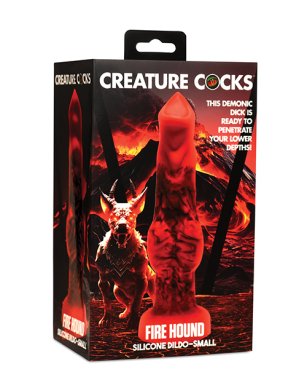 Creature Cocks Fire Hound Silicone Dildo - Small Red