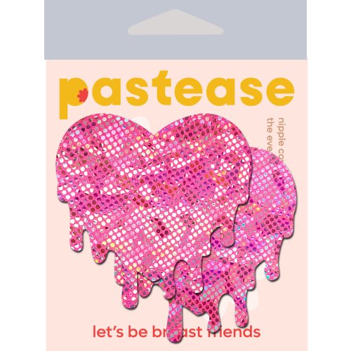PASTEASE FAUX LATEX BABY PINK MELTY HEARTS