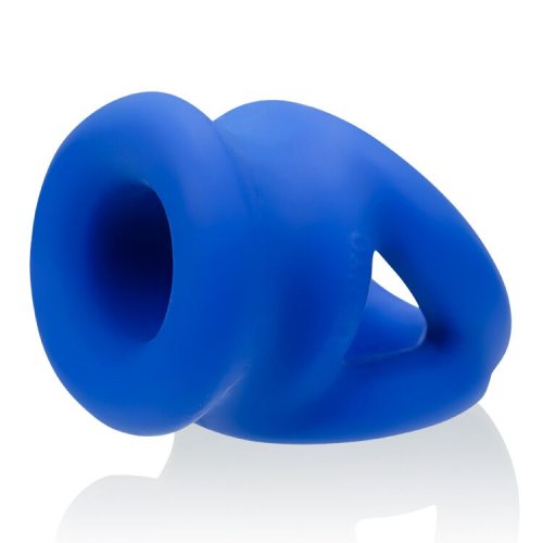 TRI SQUEEZE COCKSLING BALL STRETCHER OXBALLS SILICONE TPR BLEND COBALT ICE (NET)