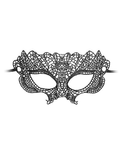 Shots Ouch Black & White Lace Eye Mask - Princess Black