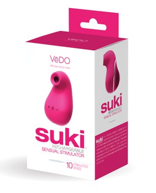 VeDO Suki Rechargeable Vibrating Sucker - Foxy Pink