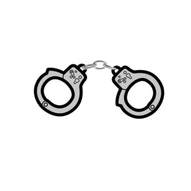 Enamel Pin: Handcuffs - Grey/Black