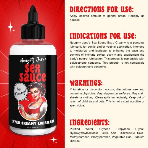 Naughty Janes Sex Sauce Extra Creamy 8oz