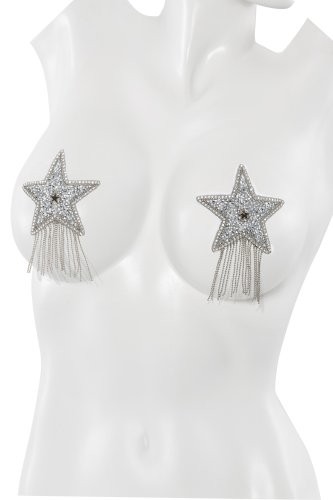 PASTIES METALLIC STAR W/ CHAIN TASSELS