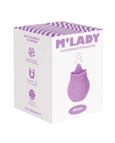 M\'Lady Flickering Tongue & Vibrating Clitoral Stimulator - Purple