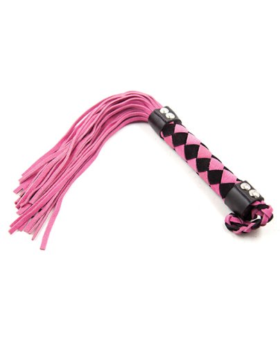 Plesur 15\" Leather Flogger - Pink