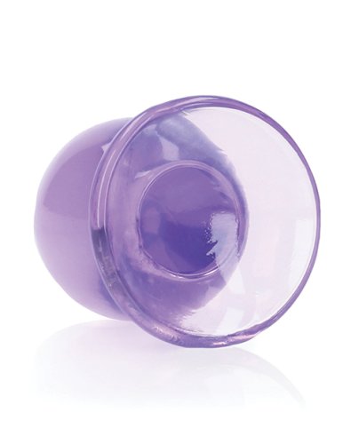 Shots RealRock Crystal Clear 3.5\" Anal Plug - Purple