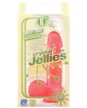 Crystal Jellies 7" Ballsy Cock - Pink