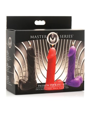 Master Series Passion Peckers Dick Drip Candle Set - Asst. Colors