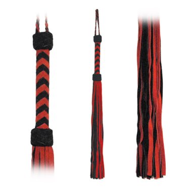 Flogger Red-Black Suede Tails 30in