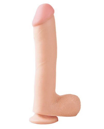 Basix Rubber Works 10\" Dong w/Suction Cup - Flesh