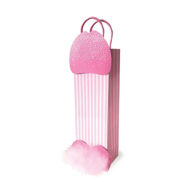 Pink Penis Gift Bag with feather balls