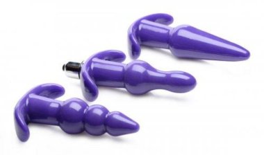 Thrill Trio Anal Plug Set - Purple