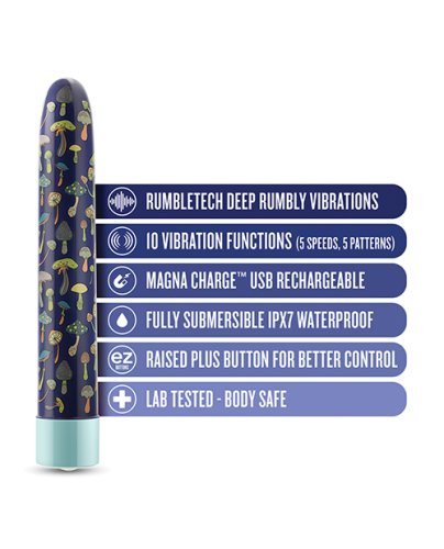 Blush Limited Addiction Dreamscape 7\" Rechargeable Vibe - Blue