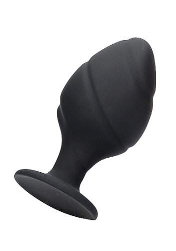 SWIRLED BUTT PLUG SET BLACK