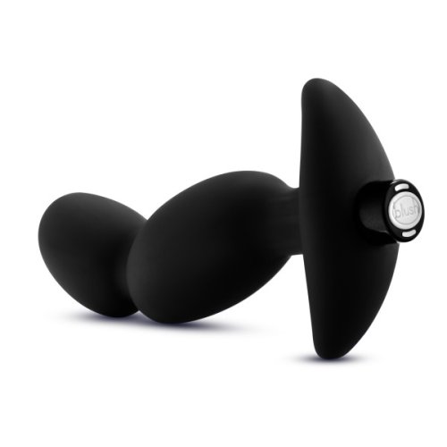 ANAL ADVENTURES PLATINUM SILICONE VIBRATING PROSTATE MASSAGER 04 BLACK