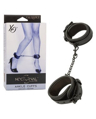 Nocturnal Collection Adjustable Ankle Cuffs - Black