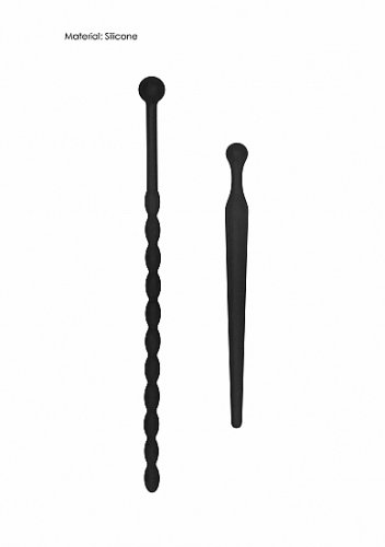 SILICONE BEGINNERS PLUG SET URETHRAL SOUNDING BLACK