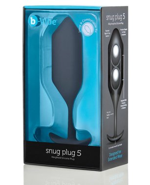 b-Vibe Weighted Snug Plug 5 - 350 g Black