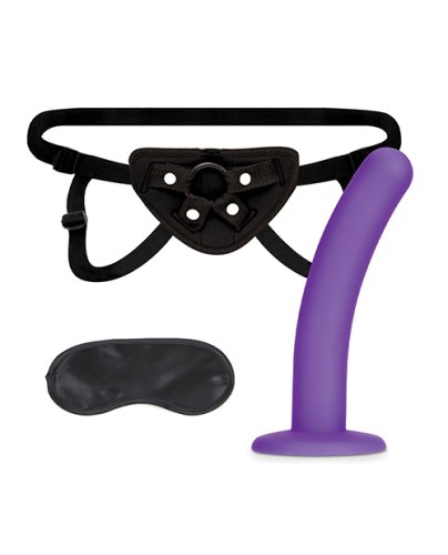 Lux Fetish 5\" Dildo w/Strap On Harness Set