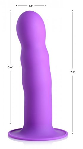 SQUEEZE-IT SILEXPAN DILDO- PURPLE