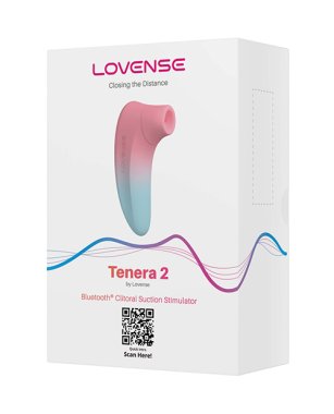 Lovense Tenera 2 Bluetooth Clitoral Suction Stimulator - Pink/Blue