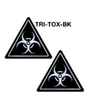 Toxic Symbol Triangle Pasties - Black *