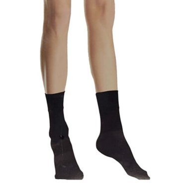 Blk Nylon Cuff Ankle Socks *