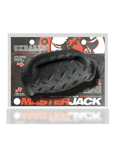 Oxballs MasterJack Double Penetration Stroker - Jo Black Ice