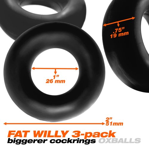 FAT WILLY 3-PACK BLACK (NET)