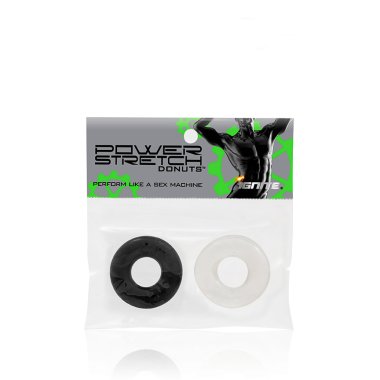 POWER STRETCH DONUTS 2PK BLACK/CLEAR