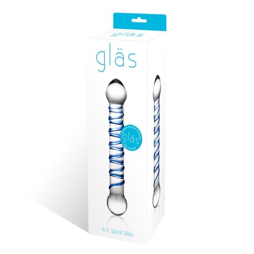 GLAS 6.5 SPIRAL DILDO \"