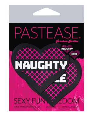 Pastease Premium Naughty & Nice Hearts - Black/Pink O/S